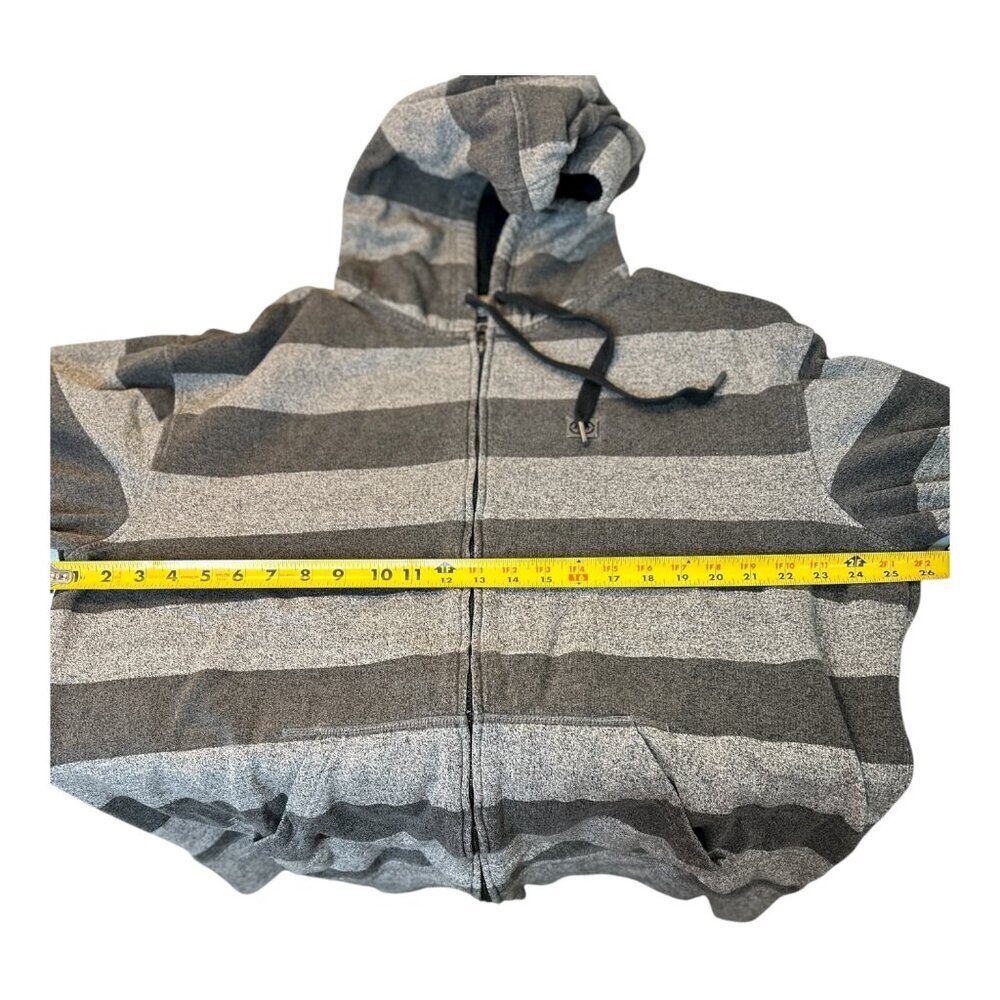Vintage Ecko UNLTD Hoodie Mens XXL Y2K Gray Two Toned Full Zip Streetwear Hip - Picture 7 of 8